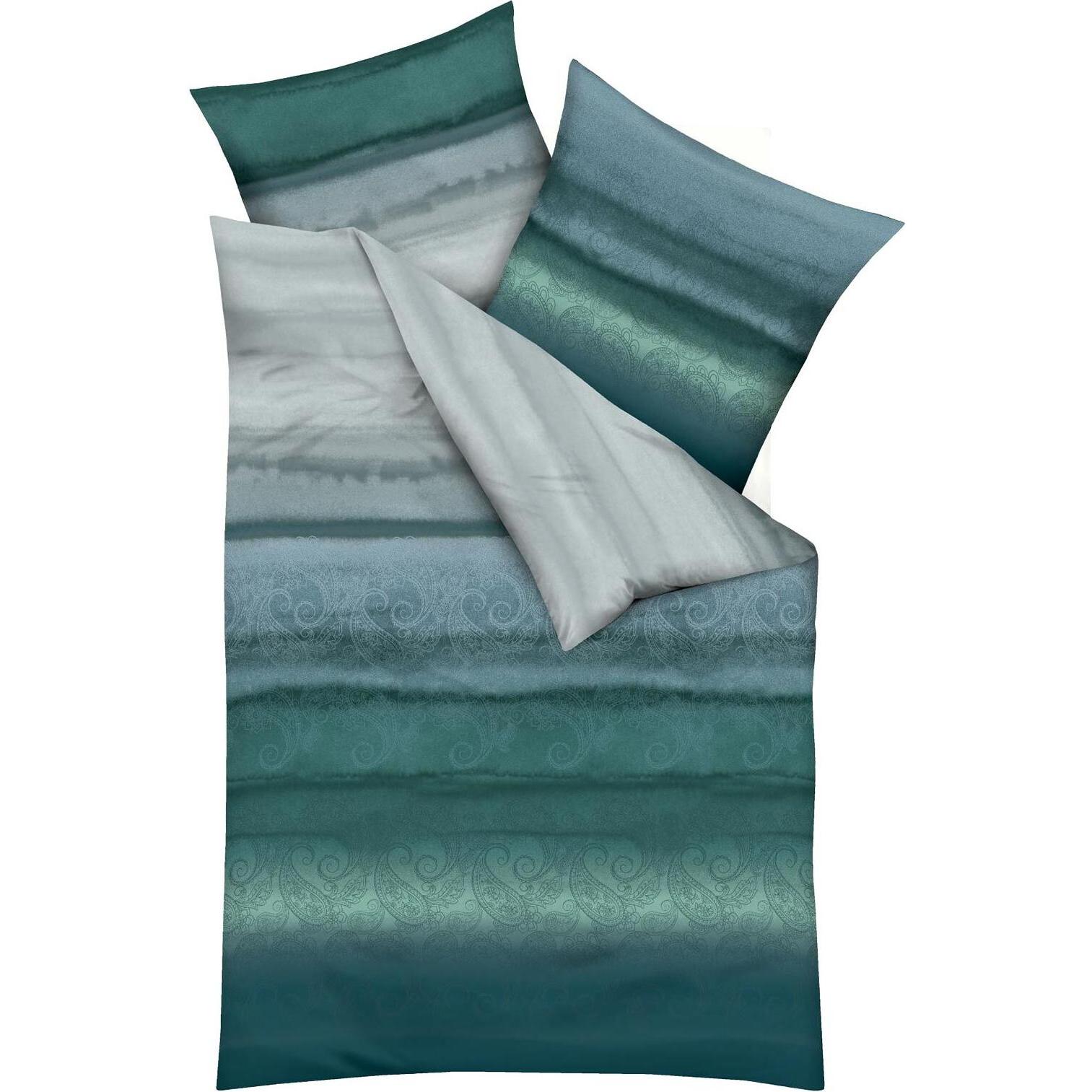 Kaeppel, Bettwäsche, Single Jersey Bettwäsche Mara smaragd (Bettwäsche Set, 155x220 cm + 80x80 cm)