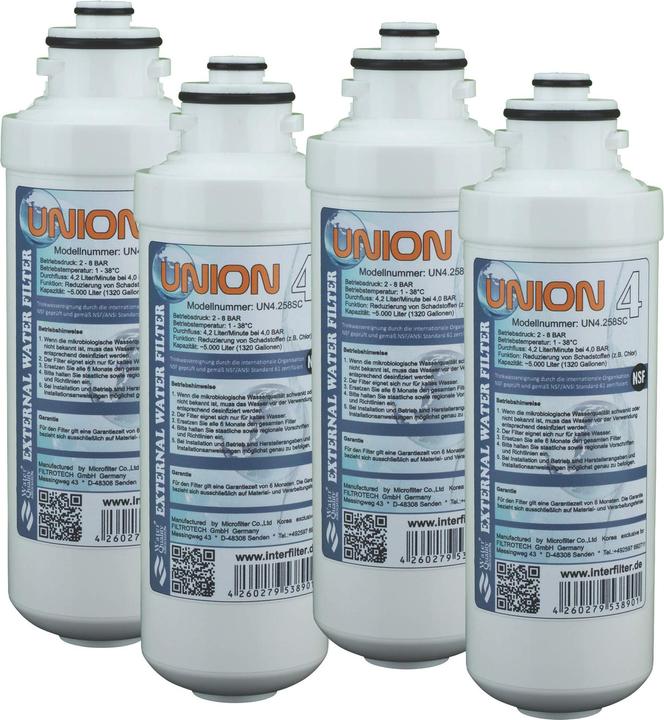 Actual product image UnionFilter Replacement cartridge for water filter Union 4 4-pack (4x)