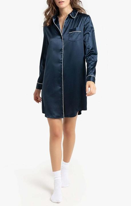Produktbild La Redoute Collections Langärmeliges Nachthemd aus Satin (48)