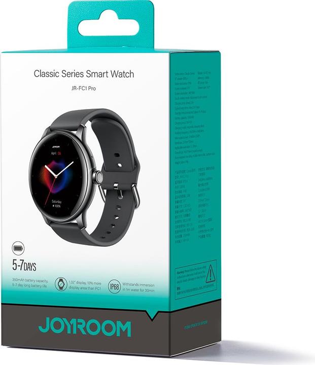 Image du produit Joyroom Classis Series JR-FC1 Smartwatch with Call Answering Function / IP68 Protection - Dark Gray (46.10 mm)