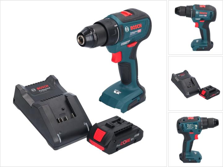 Produktbild Bosch Professional GSR 18V-55 Professional Akku Bohrschrauber 18 V 55 Nm Brushless + 1x ProCORE Akku 4,0 Ah + Lad (Bohrschrauber)