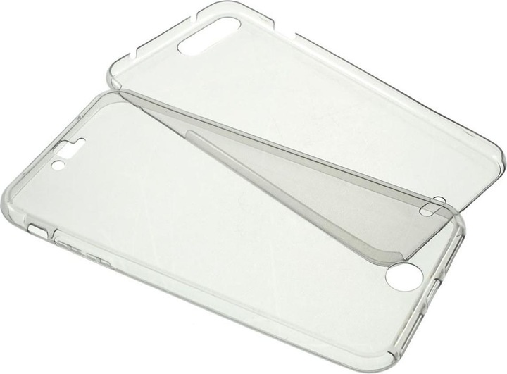 Produktbild König Design Apple iPhone 8 Plus Full Body 360 Silikon Schutzhülle Handyhülle Case Hülle Grau (Apple iPhone 8 Plus)