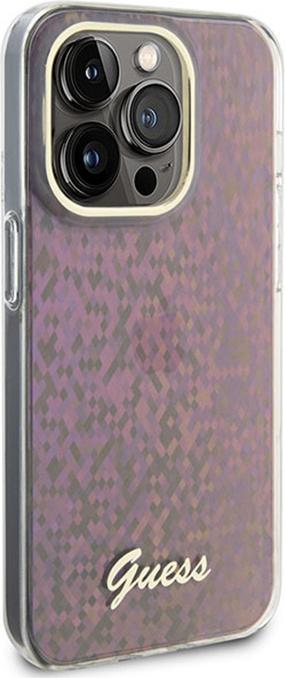 Image du produit Guess GUHCP15XHDECMP iPhone 15 Pro Max 6.7" różowy/pink hardcase IML Faceted Mirror Disco Iridescent (Apple iPhone 15 Pro Max)