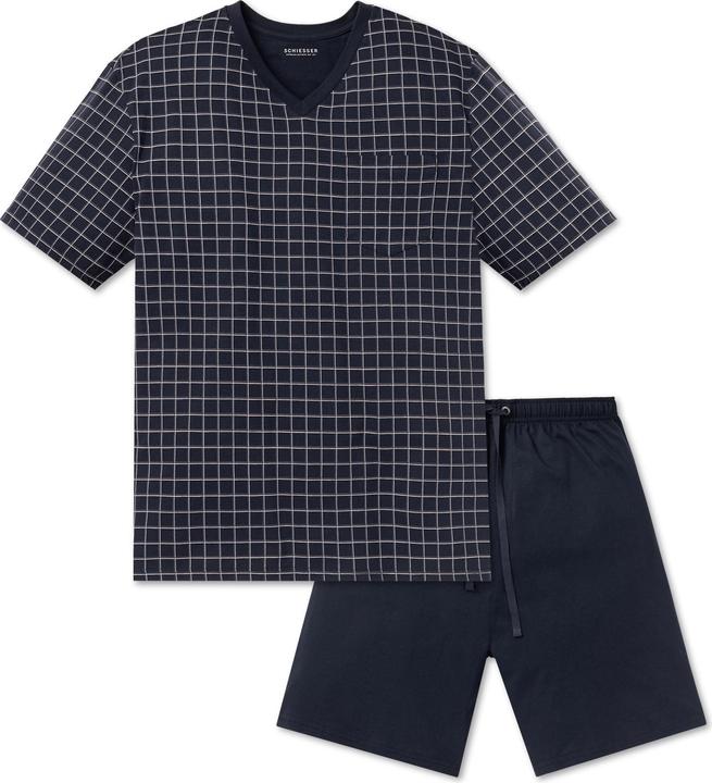 Produktbild Schiesser kurzer Pyjama Shorty Schlafanzug 100% Baumwolle | auch in Übergrössen (48)