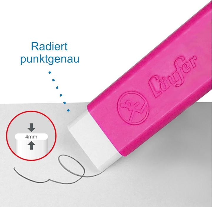 Actual product image Läufer L "ufer Plastic Eraser Pocket 2, pink