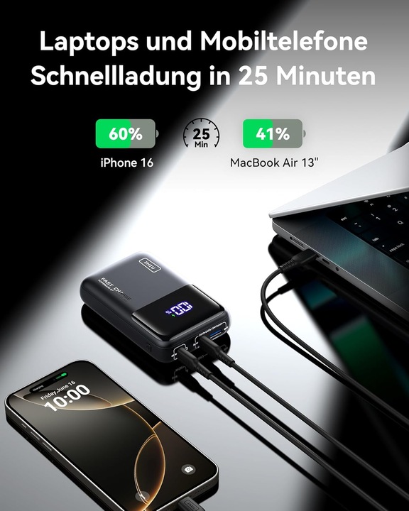 Image du produit INIU Powerbank mit Fast Charge und Power Delivery 3.0 (20000 mAh, 65 W)