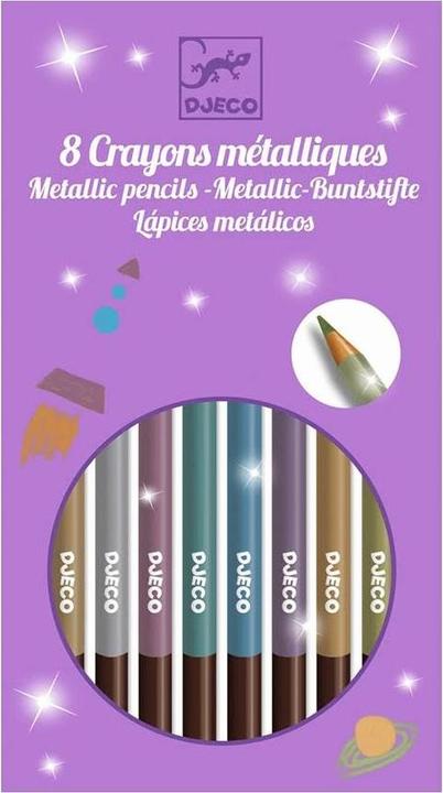 Actual product image Djeco Coloured pencils metallic (Multicoloured, 8 x)