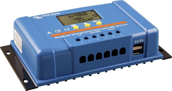 Actual product image Victron Energy Blue-Solar PWM LCD&USB Charge Controller PWM 12 V, 24 V, 48V 20A