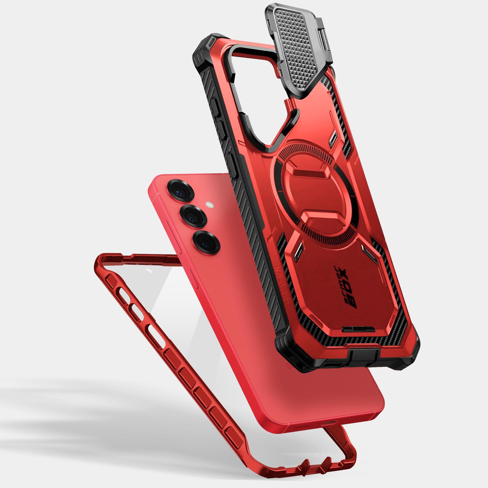 i-Blason Armorbox Stossfeste (Samsung Galaxy S25), Smartphone Hülle, Rot