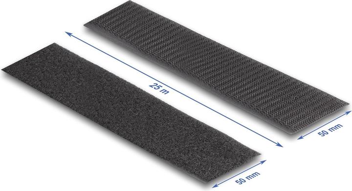 Actual product image Delock Velcro Tape 25m x 50mm Durable Black (50 mm)