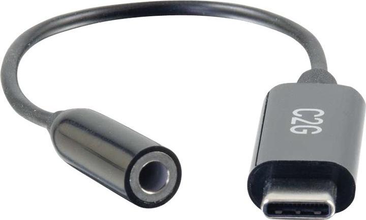 C2G USB C to Aux (3.5mm) Adapter - USB C (0.09 m, 3.5mm Klinke (AUX))