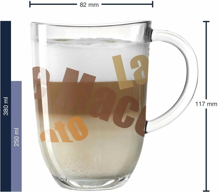Image du produit Leonardo Latte Macchiato-Glas Napoli mit Text 3.8 dl, Transparent (380 ml, 6 x)