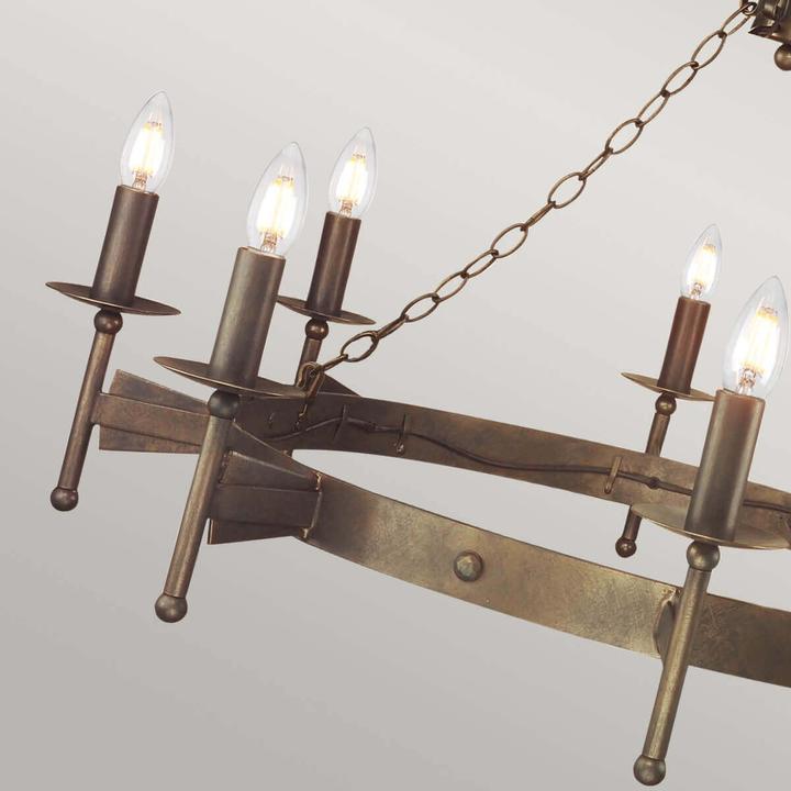 Produktbild Elstead Lighting Cromwell Kronleuchter E14 8-fach Alte Bronze, Made in UK (100 cm)