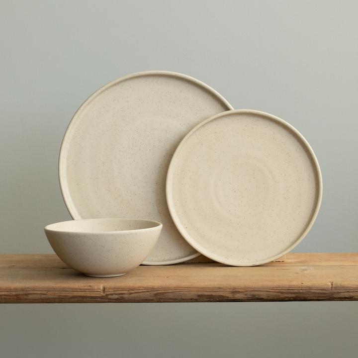 Actual product image Atelier Agave Basic Tableware Set 12-pieces Speckled Beige (12 pcs.)