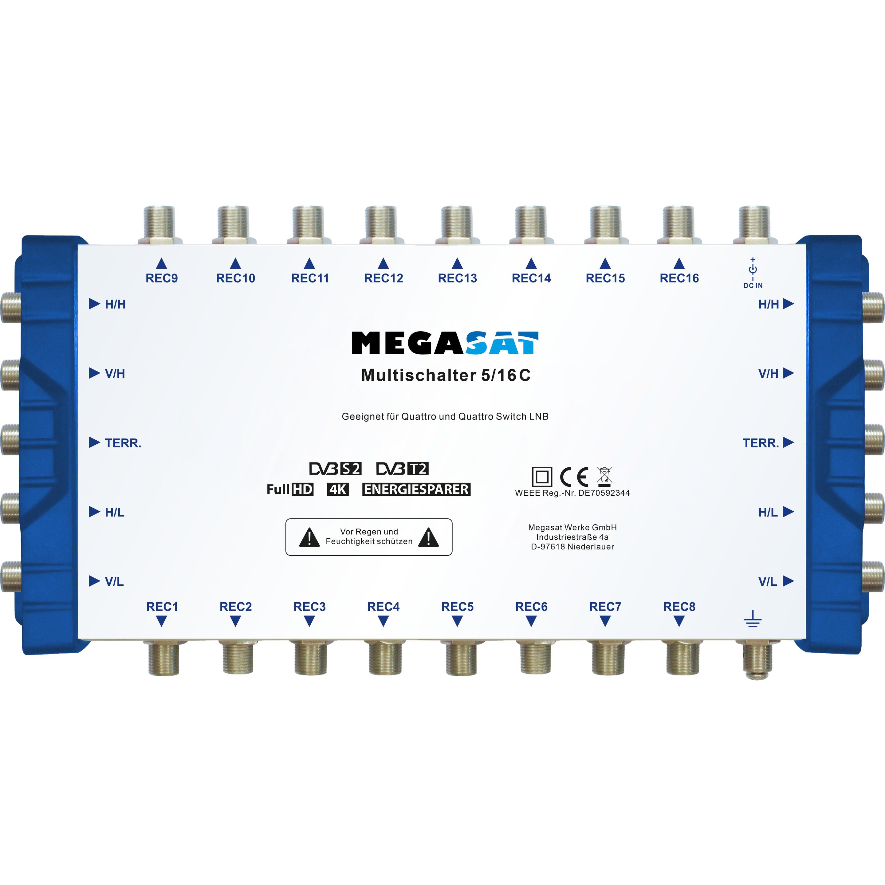 Megasat 600192 Multiswitch 5/16 C (Multiinterruttori), Accessori per SAT
