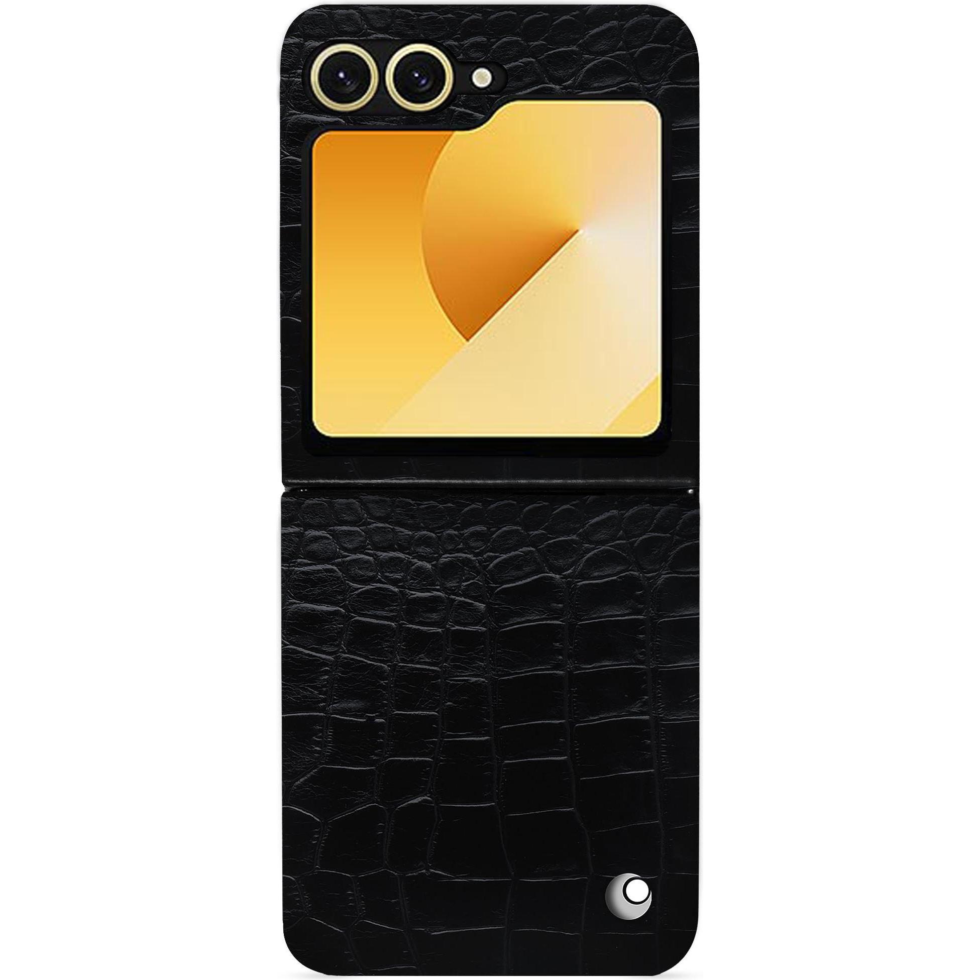 Noreve Lederschutzhülle Samsung Galaxy Z Flip6 (Samsung Galaxy Z Flip6), Smartphone Hülle, Schwarz