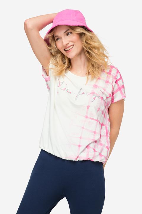 Produktbild Laurasøn T-Shirt, oversized, Karoverlauf, Rundhals, Halbarm (M)
