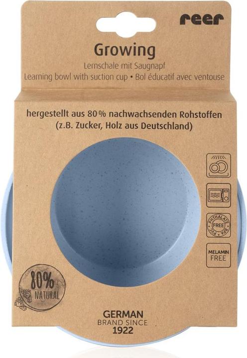 Actual product image Reer Growing Bowl with suction cup blue