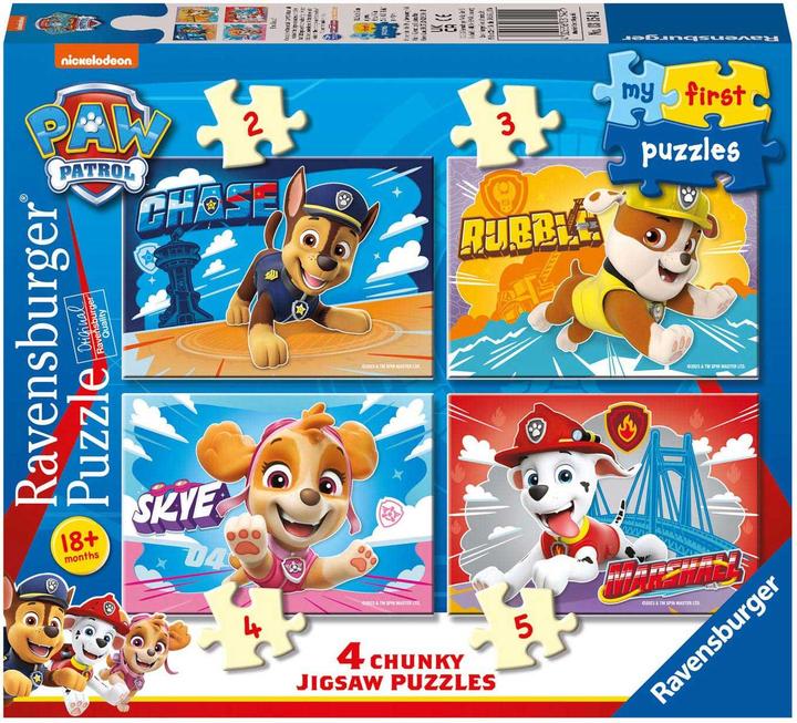 Actual product image Ravensburger My First Puzzles PAW Patrol, 4in1 (5 pieces)