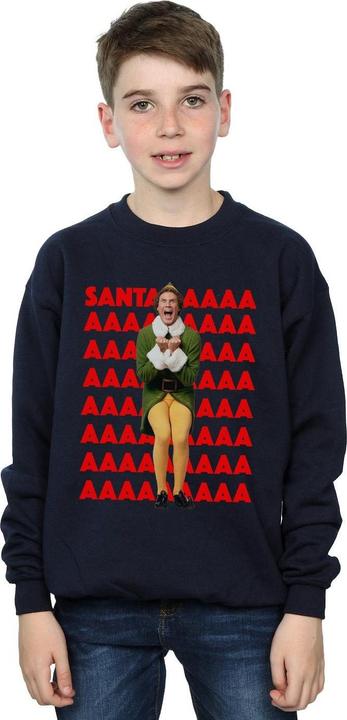 Actual product image Elf Boys Buddy Santa Scream Sweatshirt (116)