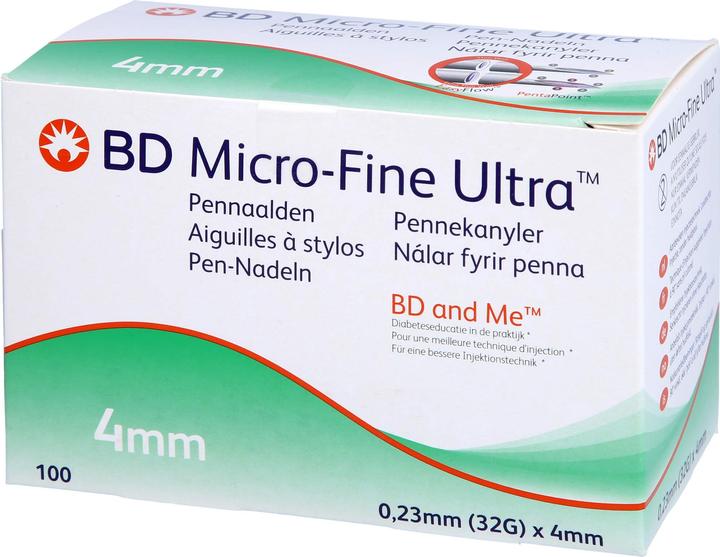 Actual product image BD MICRO FINE+ 4 mm needles 0.23x4 mm, 100 pcs KAN