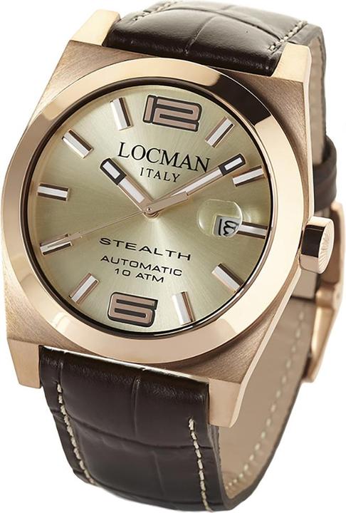 Actual product image Locman Italy Mens Watch Automatic Stealth Titanium/Stainless Steel gold Ref. 0205 (Analogue wristwatch)