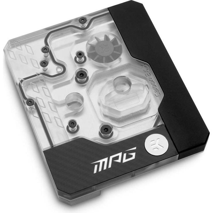 EKWB EK-Quantum Momentum, Intel MPG Z590 Gaming Carbon - EK X Edition - Sockel 1200, CPU Wasserkühler, Silber