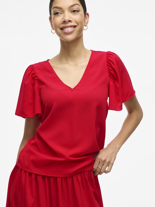 Actual product image Vila V-Ausschnitt Oberteil mit kurzen Ärmeln (38)