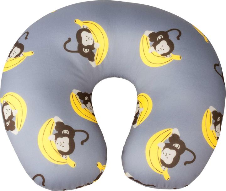 Produktbild KidsExperts Nackenrolle Monkey ab 5 Jahre grau/gelb (Kopf- & Nackenkissen)