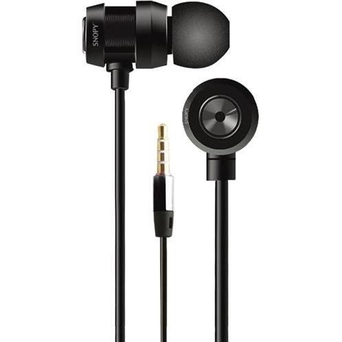 Grupo Erik Snopy Fülhallgató - SN-J01 (mikrofon, 3.5mm jack, 1.2m kábel, fekete-kék), Cuffie, Blu, Nero