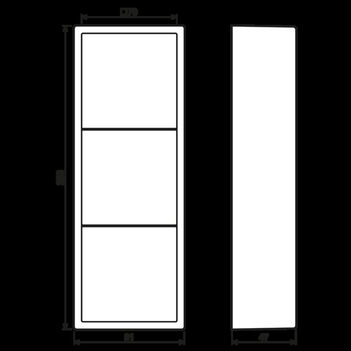 Actual product image JUNG Housing surface-mounted 3f Kst sw LS / LS CUBE glz LS583ASW