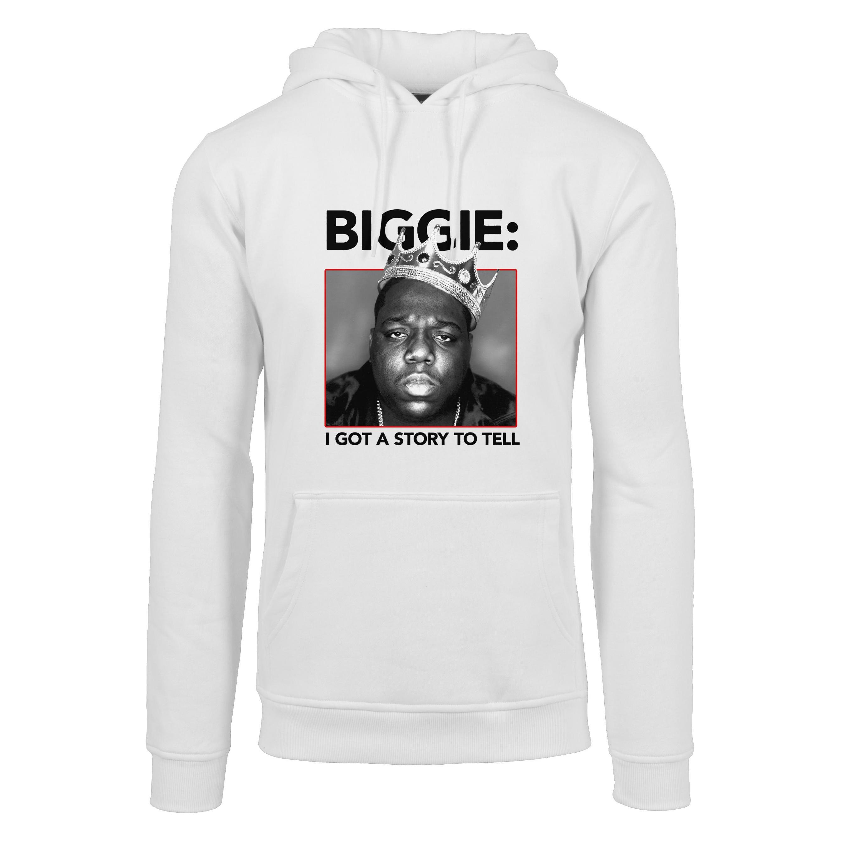 Mister Tee, Herren, Pullover, Biggie Crown Hoody - 18601, Weiss, (M)