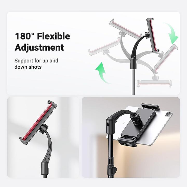 Produktbild Ugreen - Tripod Stand LP585 (15647) - For Phone and Pad, Adjustable 174cm, 4.7-12.9" - Black