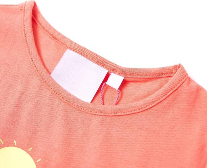 Produktbild vidaXL Kinder-T-Shirt Korallenrosa 128,Material: 95 % Baumwolle. 5 (128)