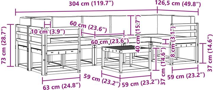 Produktbild vidaXL Outdoor-Sofagarnitur
