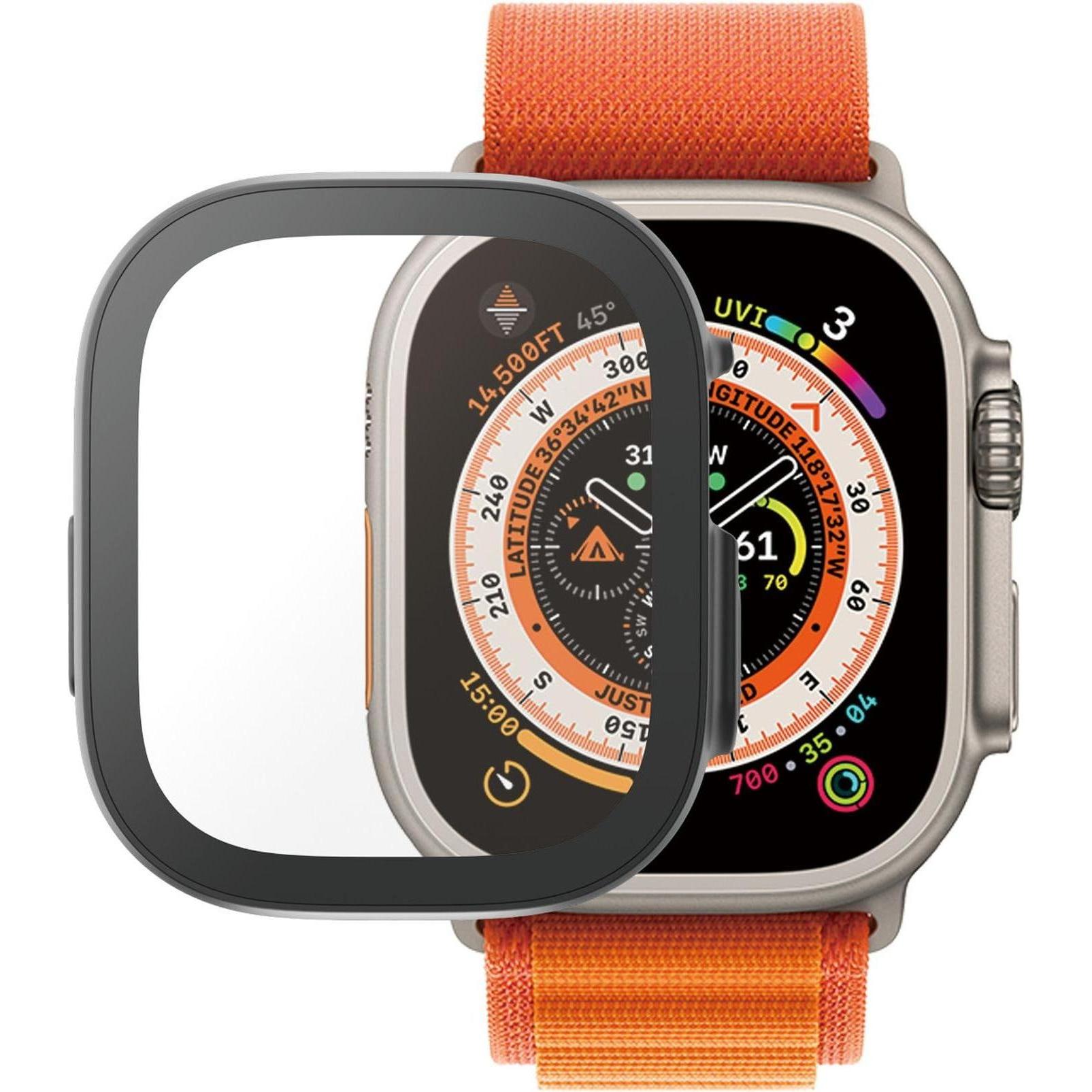 PanzerGlass Screen Protector Full Body Apple Watch 2023 49mm with D3O black, Smartwatch Schutzfolie, Schwarz