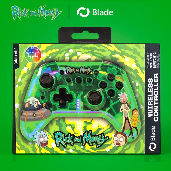 Actual product image Blade Controller Rick und Morty wireless Switch (PC, Switch, Switch Lite)