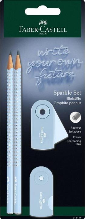 Faber-Castell Set CR graphite Sparkle sky blue (B, 2 x)