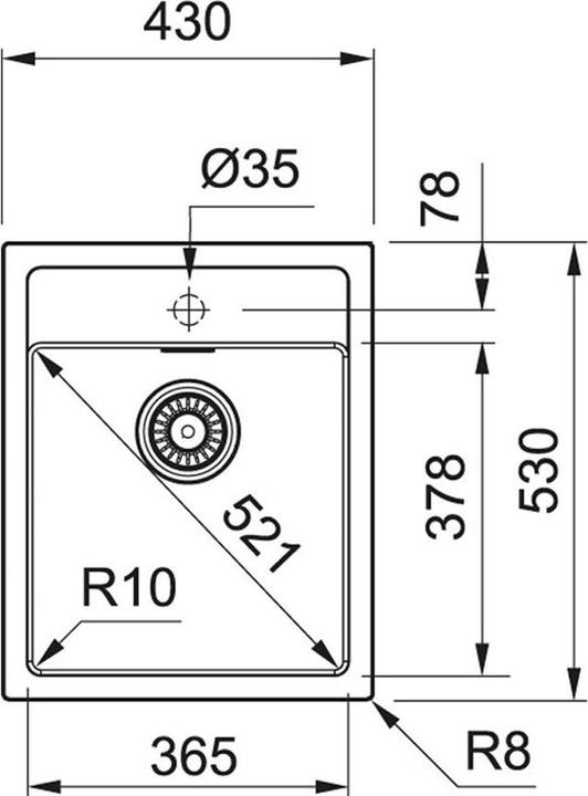 Image du produit Franke SID 610-40 (Evier encastré, 43 cm, 53 cm)