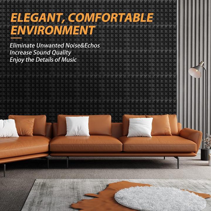 Produktbild Kuchoow Akustikschaumstoff Pyramidenmatten-Set (12 Stück) (12 Stk.)