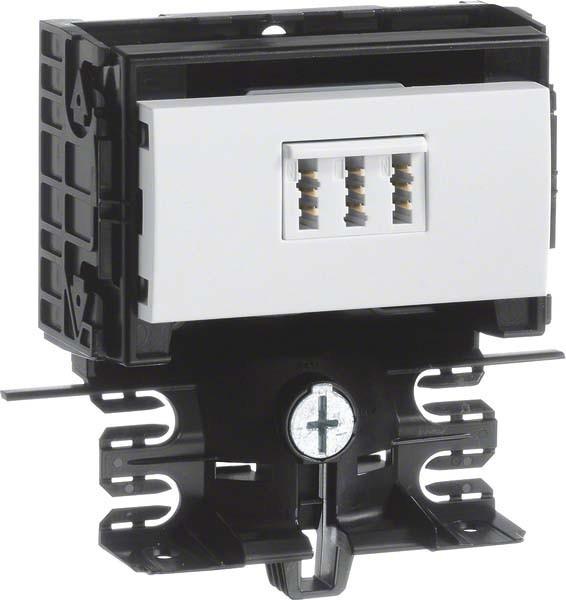 Actual product image Hager TEH SL200559459016 Device carrier technical part Telephone connection TAE 3x6 NFN SL 20x5 (Duct, 5.50 cm)