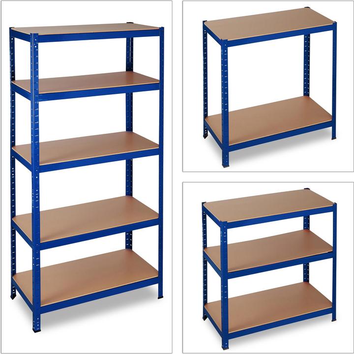 Actual product image Relaxdays Heavy-duty Shelving Blue