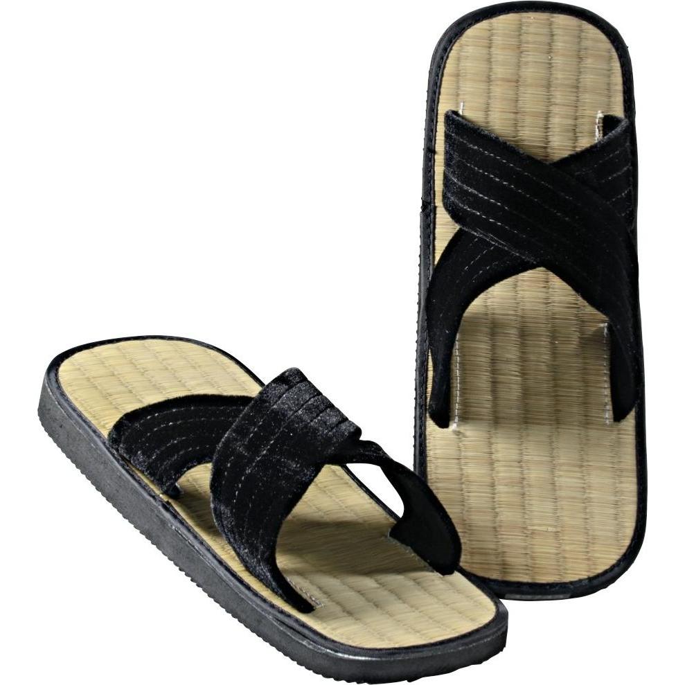 Kwon, Herren, Sandalen, sandalen aus reisstroh zoris, Schwarz, (46, 47)