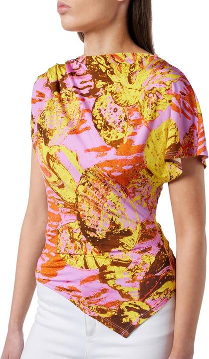 Actual product image Pinko Mirmiade Jersey Shirt Chemical Sea Print (XXS)