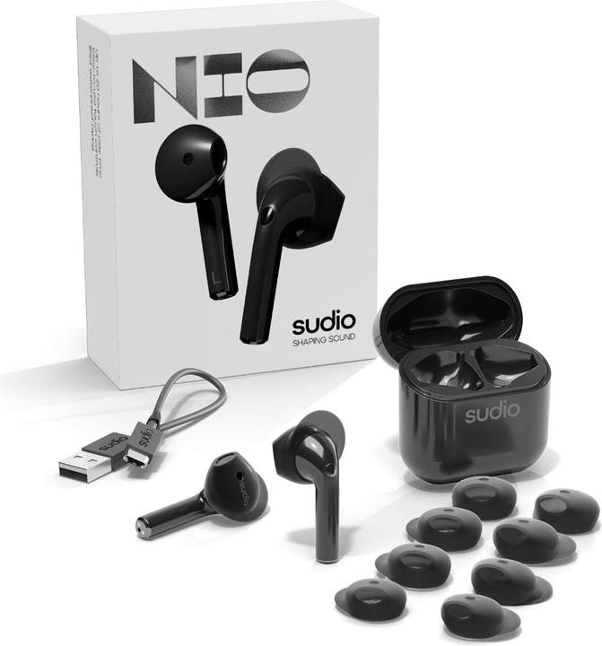 Actual product image Sudio NIO Headset In-ear Calls/Music Bluetooth Black (20 h, Wireless)