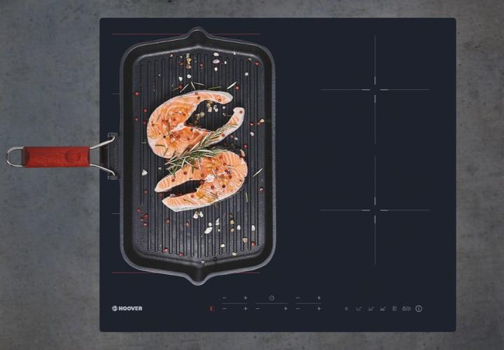 Actual product image Hoover H-HOB 700 INDUCTION HIES644DC Black Built-in 60 cm Induction hob 4 Cooker(s)