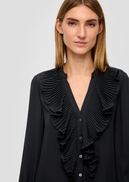 Immagine prodotto s.Oliver Bluse Crêpe-Bluse mit plissierten Volants (34)