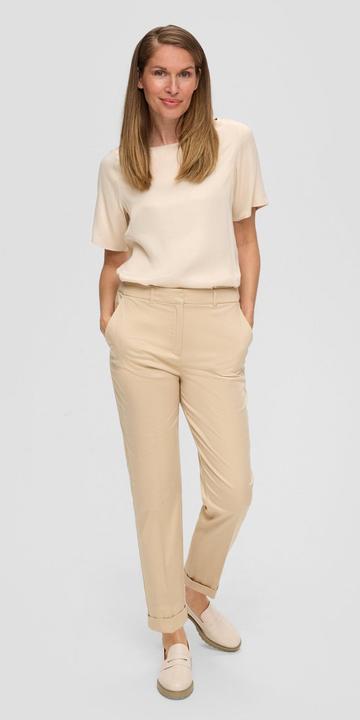 Image du produit S.Oliver Hose Tapered-Leg-Hose aus Baumwollmix mit Bundfalte (40)