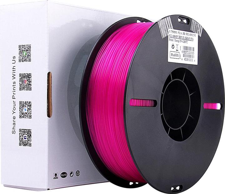 Image du produit eSUN Filament PLA Purple Transparent 1.75mm 1Kg (PLA, 1.75 mm, 1000 g, Violet)