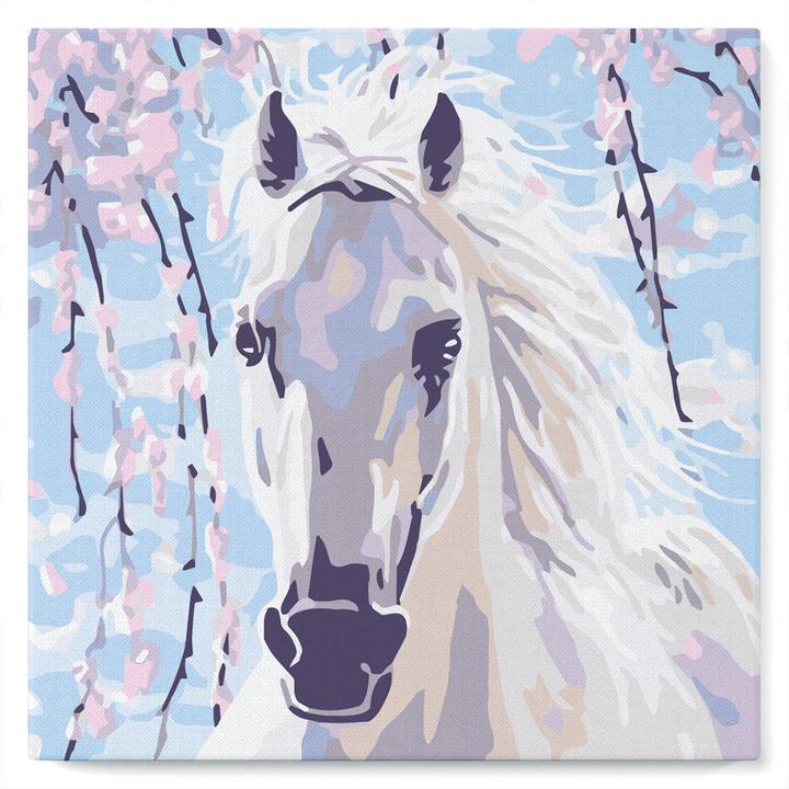Immagine prodotto Figured'Art Cavallo bianco e fiori rosa